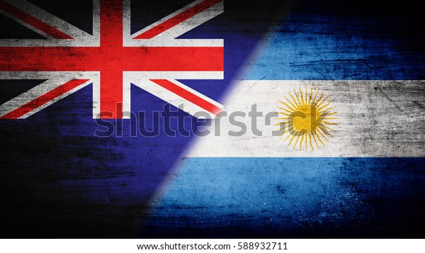 Flags of\
New Zealand and Argentina divided\
diagonally