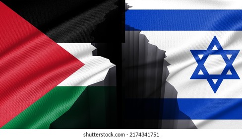 Flags Palestine Israel Palestine Vs Israel Stock Illustration ...