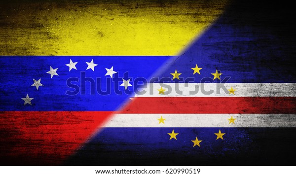 Flags of\
Venezuela and Cape Verde divided\
diagonally