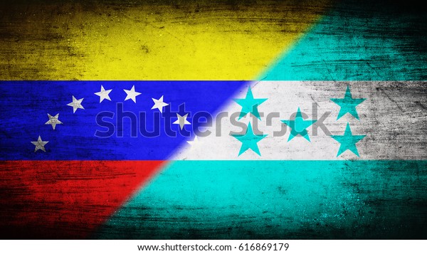 Flags of\
Venezuela and Honduras divided\
diagonally