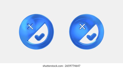 flaky 3D icon on isolate white background