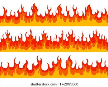 炎は縁取りになります 火を燃やすバナー 熱を燃やす山火シルエットの可燃性エレメント 熱い炎の縁取り分離型ベクターイラスト セット 火熱 熱い境界線 詳細な燃え盛る燃える炎 のベクター画像素材 ロイヤリティフリー Shutterstock