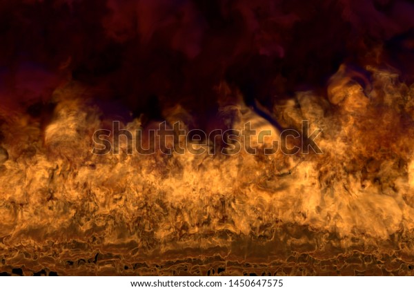 Flame Bottom Corners Fire 3d Illustration Stock Illustration 1450647575 ...