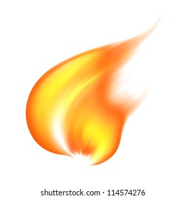 Flame On A White Background