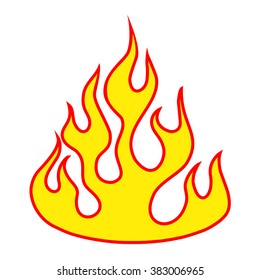 Red Fire Old School Flame Shaped Stock Vector (royalty Free) 2126215034