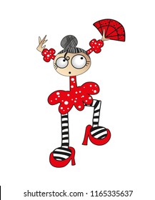 Flamenco Dancer Cartoon Flamenco Dancer Spain