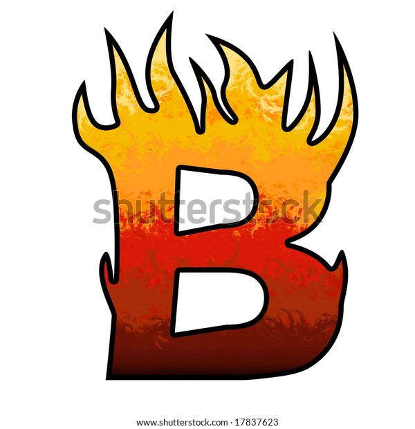 Flames Alphabet Letter B Stock Illustration 17837623