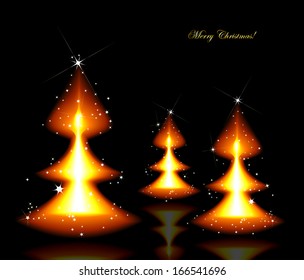 Flaming Christmas trees