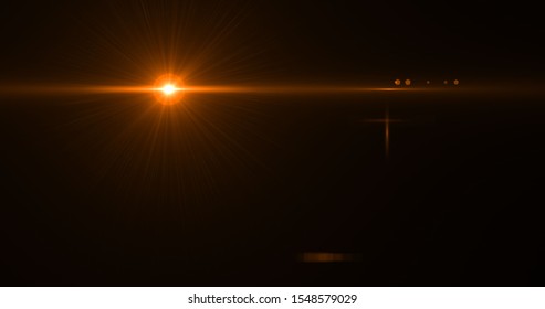 Flare lens Stock Image In Black Background