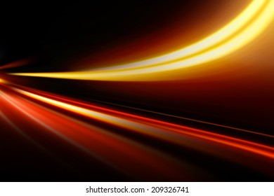 flash acceleration speed motion on night road