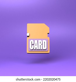 Flash Card Icon. 3d Render Illustration.