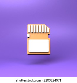 Flash Card Icon. 3d Render Illustration.