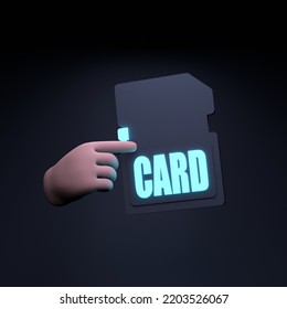 Flash Card Icon. 3d Render Illustration.