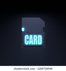 Flash Card Icon. 3d Render Illustration.