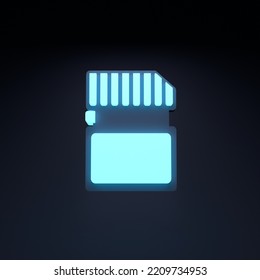 Flash Card Icon. 3d Render Illustration.