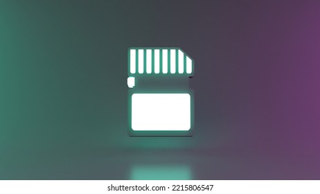 Flash Card Icon. 3d Render Illustration.