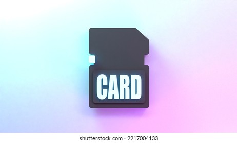 Flash Card Icon. 3d Render Illustration.