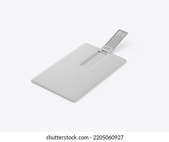 Flash Drive Card Mockup. 3D Render