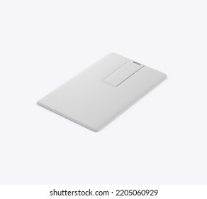 Flash Drive Card Mockup. 3D Render