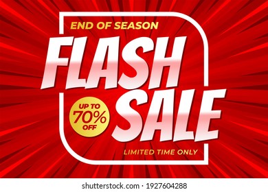 Flash Sale Banner Template For Clearance, Discount, Special Offer