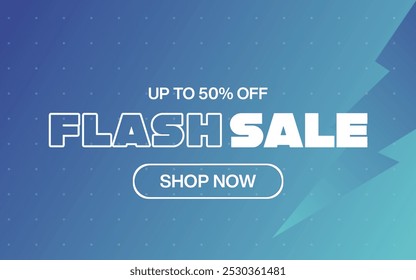 Flash sale illustration. Vector illustration for shopping day, social media advertising, online shopping, banner template, shopping background, with discounts up to 50% - Powered by Shutterstock