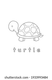 Flashcard Animal Kids Coloring Animal Illustration Stock Illustration ...