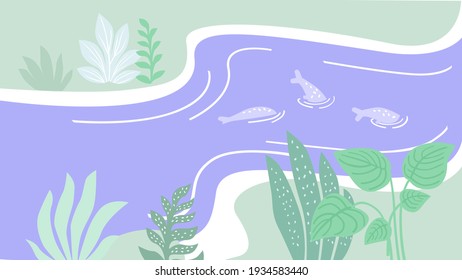 水辺 川 のイラスト素材 画像 ベクター画像 Shutterstock