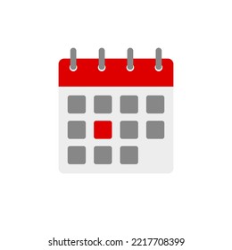 Flat calendar icon. Schedule with specific date. Colored illustration isolated on white background. - Powered by Shutterstock