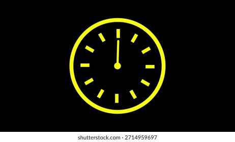 Flat clock showing ten oclock with a rainbow gradient border on a black background featuring a simple and clean look