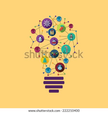 Flat concept, set modern design with shadow icons for web design and mobile applications, SEO. search Engine Optimization:  happy new year