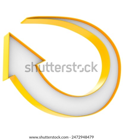 Flat design arrow 3D.14 With White Background