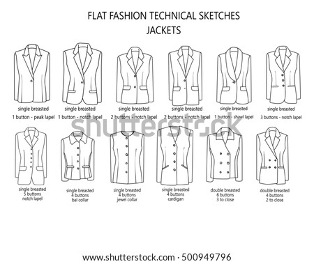 flat fashion sketch template man suitのイラスト素材 500949796