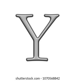 Flat Gray Outlined Metal Letter Y Stock Illustration 1070568842 ...