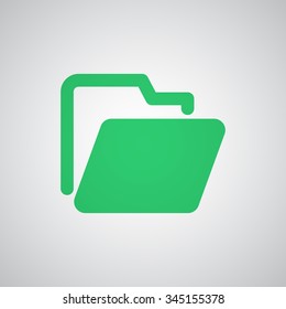 Flat Green Folder Icon Stock Illustration 345155378 