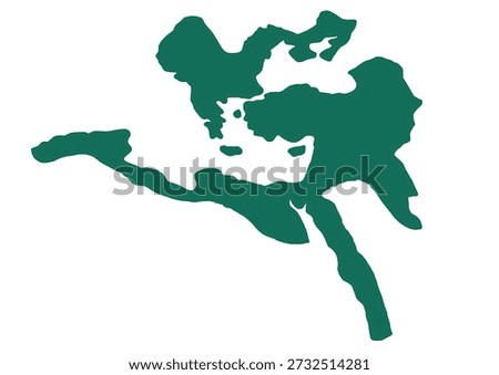 Flat historical map illustration representing the Ottoman Empire during its golden age. This clean and minimalist map design highlights the territorial extent of the empire in a flat, modern style inspired by classical cartography. Suitable for educational content, historical presentations, infographics, documentaries, editorial designs, posters, books, websites, and digital or print media. The flat vector style allows easy editing, clear visualization, and scalable use for various creative and informational purposes