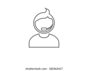 Flat icon of support