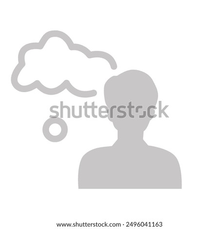 Flat illustration in grayscale. Avatar, user profile, person icon, gender neutral silhouette, profile picture. Suitable for social media profiles, icons, screensavers and as a template.	