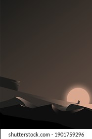 Flat Landscape Illustration using Coreldraw