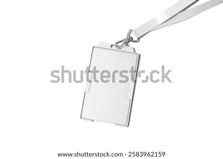 Flat Lay View of ID Card Badge, 3D Illustration