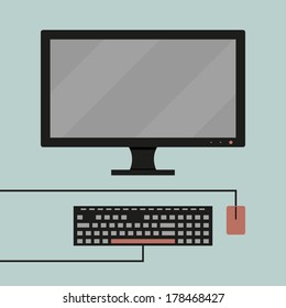 flat Personal computers working