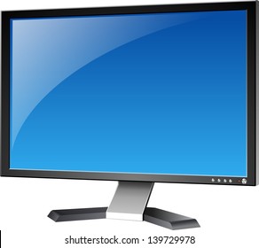 Flat Plasma Led Lcd Display Computer Stock Illustration 139729978 ...