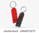 Flat Safety Whistle Blank Template, 3d illustration.