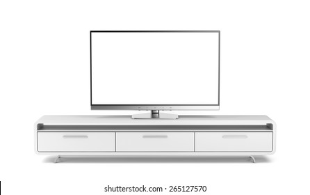 Flat Screen Tv On Modern Tv Stand