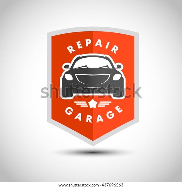 Flat simple\
minimalistic car logo. Auto icon isolated on white background.\
Repair service logo, garage logo, auto tuning studio insignia. Auto\
design. Auto\
illustration.