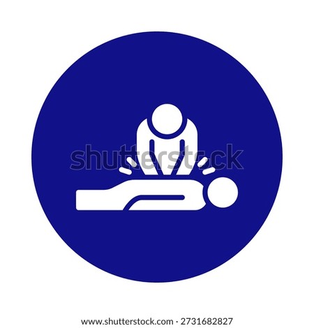 Flat style icon representing CPR, isolated on a clean background. Suitable for apps, websites, and UI design.
