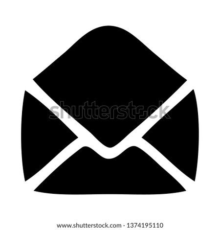 flat symbol of a paper envelope