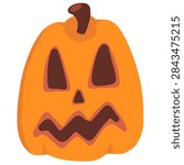 Flat Vector Illustration of a Jack-O