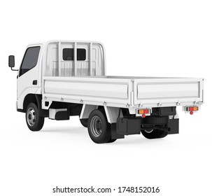 Flatbed Truck Isolated. 3D rendering