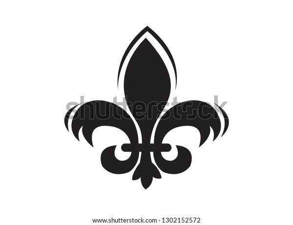 Fleur De Lis On White Background Stock Illustration 1302152572 ...