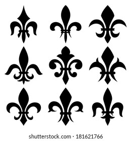 Fleur De Lis Set Stock Vector (Royalty Free) 181079408 | Shutterstock